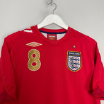 Shop 2006/08 ENGLAND LAMPARD #8 AWAY SHIRT (M) UMBRO, classic football shirts, vintage football shirts & retro soccer jerseys at Cult Kits