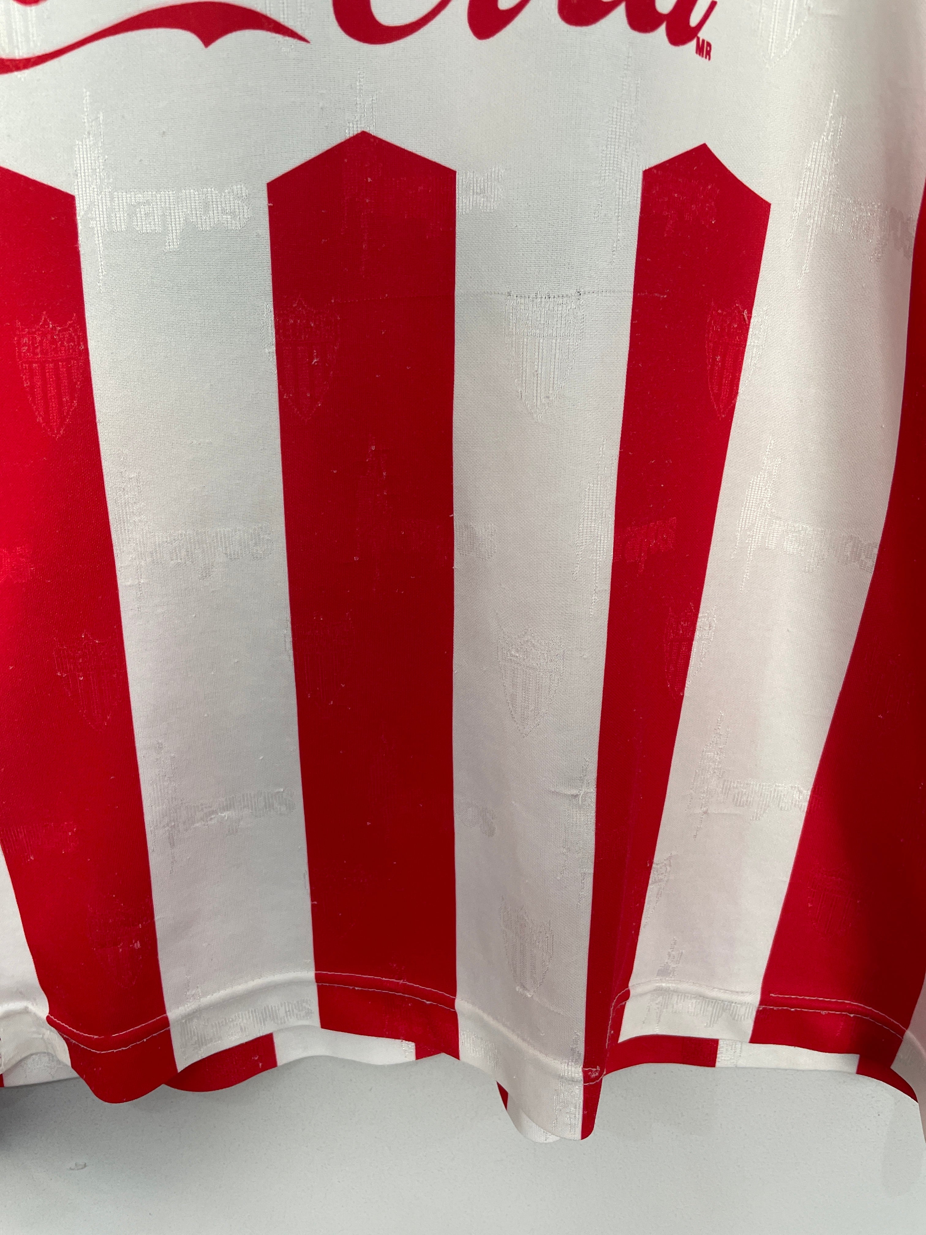 Shop 1997/98 NECAXA #20 HOME SHIRT (M) UMBRO, classic football shirts, vintage football shirts & retro soccer jerseys at Cult Kits