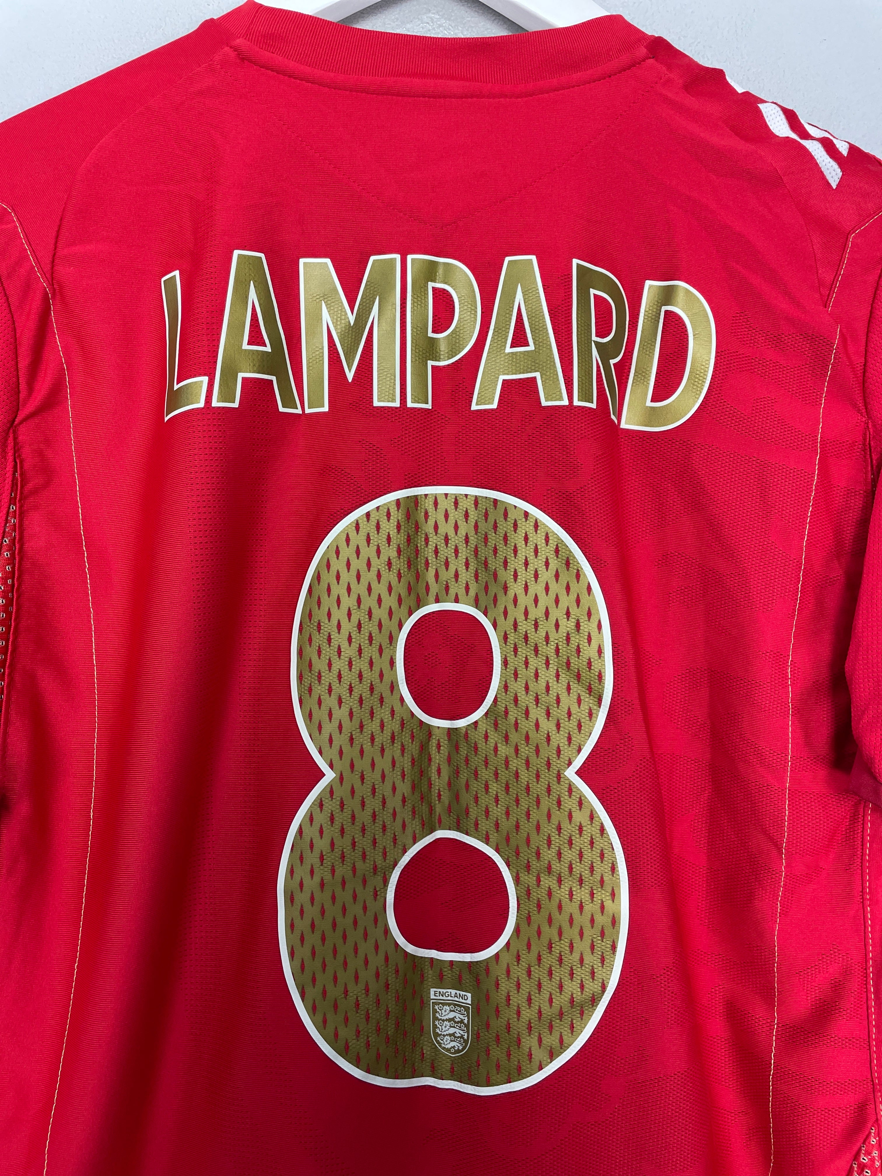 Shop 2006/08 ENGLAND LAMPARD #8 AWAY SHIRT (M) UMBRO, classic football shirts, vintage football shirts & retro soccer jerseys at Cult Kits