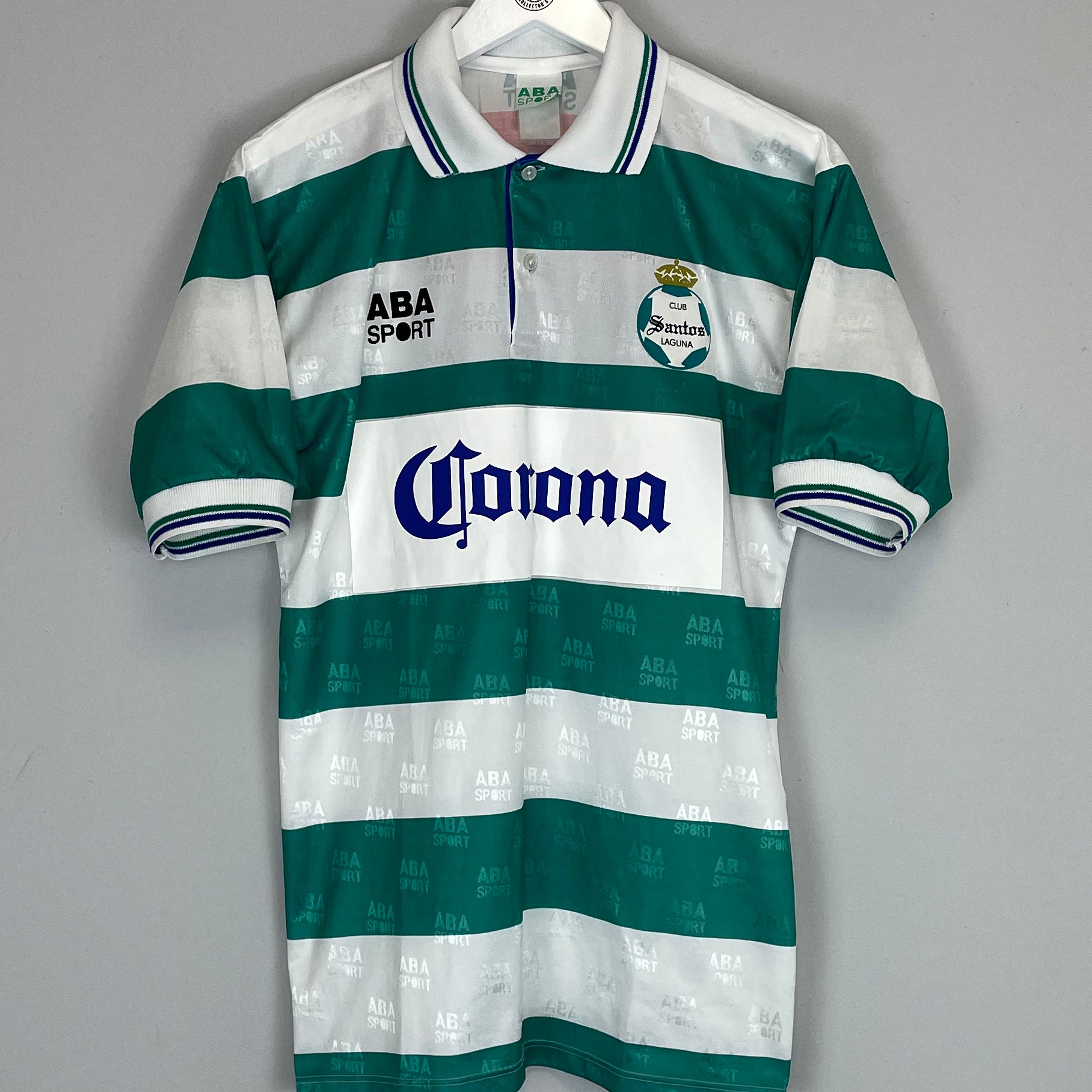 Shop 1994/95 SANTOS LAGUNA #24 *MATCH ISSUE* HOME SHIRT (M) ABA SPORT, classic football shirts, vintage football shirts & retro soccer jerseys at Cult Kits
