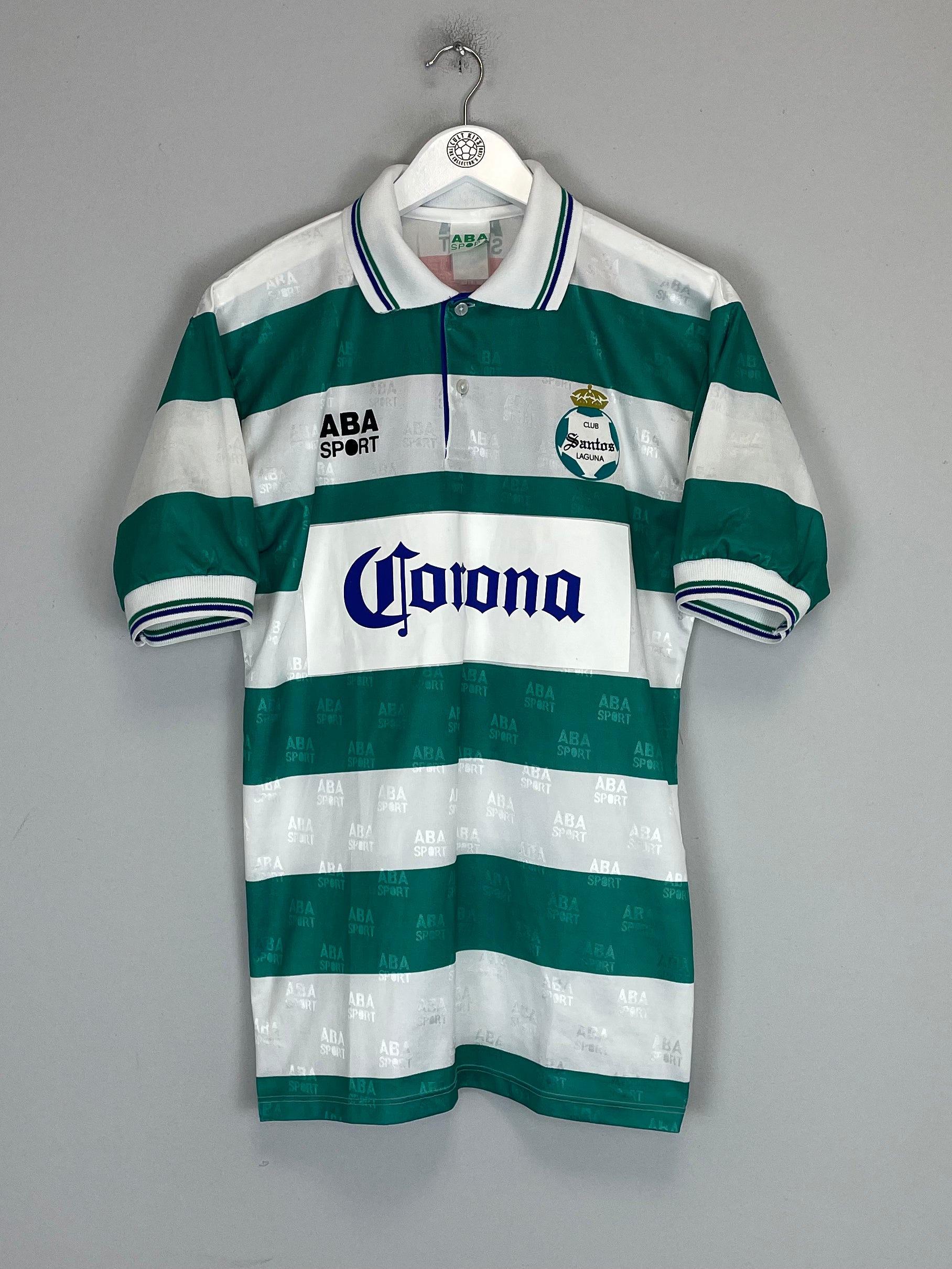 Shop 1994/95 SANTOS LAGUNA #24 *MATCH ISSUE* HOME SHIRT (M) ABA SPORT, classic football shirts, vintage football shirts & retro soccer jerseys at Cult Kits