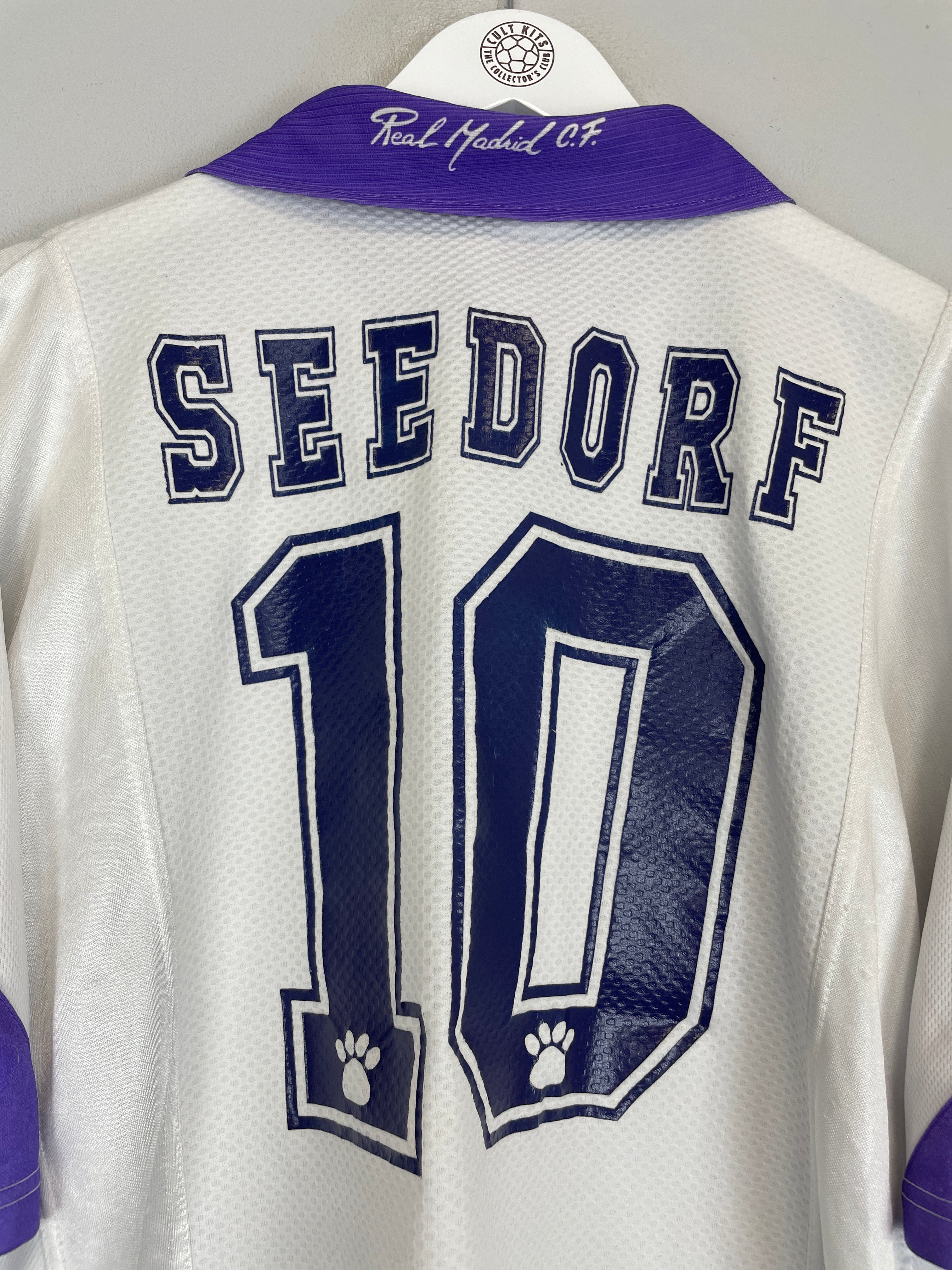 Shop 1997/98 REAL MADRID SEEDORF #10 HOME SHIRT (XL) KELME, classic football shirts, vintage football shirts & retro soccer jerseys at Cult Kits