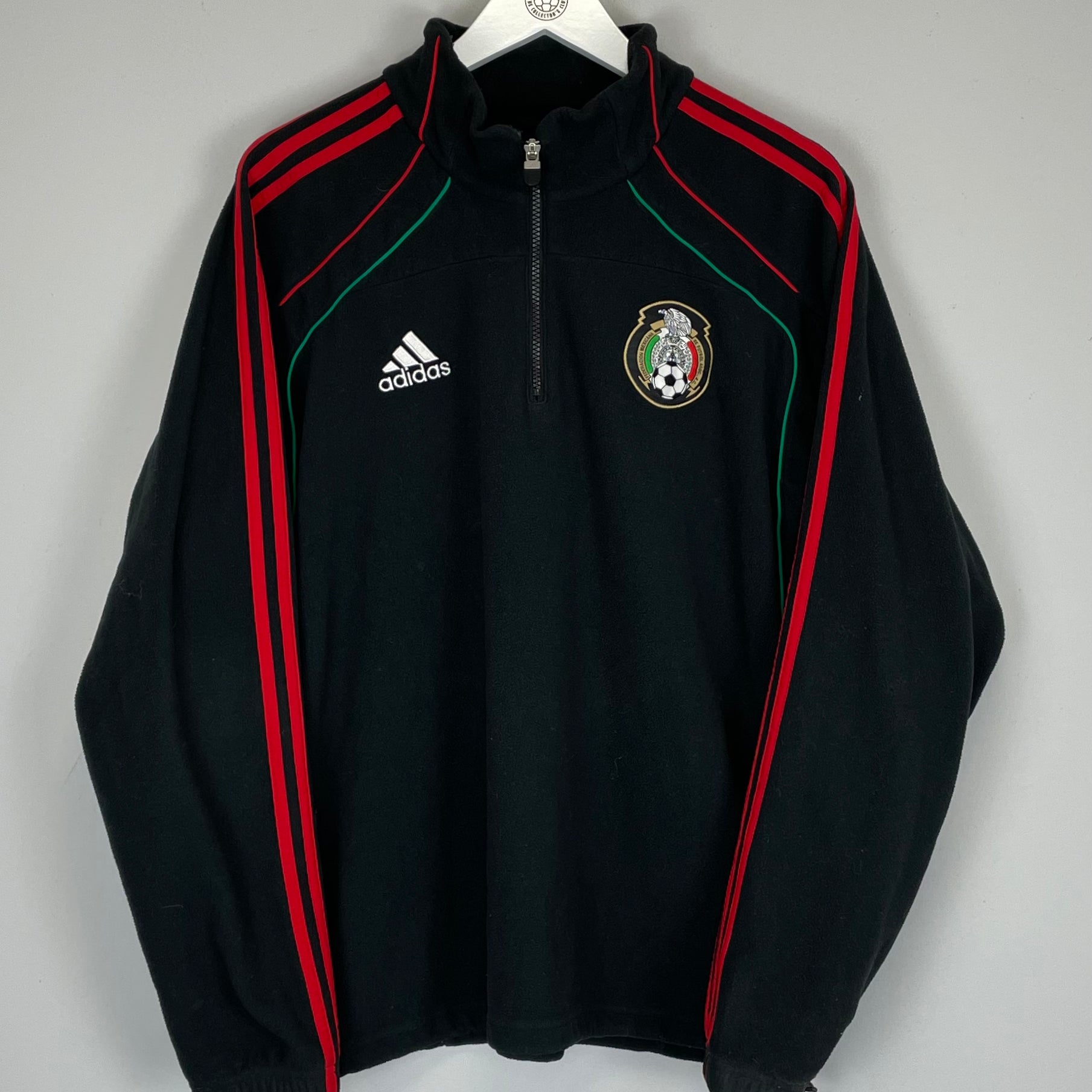 Shop 2010 MEXICO 1/4 ZIP FLEECE JACKET (L) ADIDAS, classic football shirts, vintage football shirts & retro soccer jerseys at Cult Kits