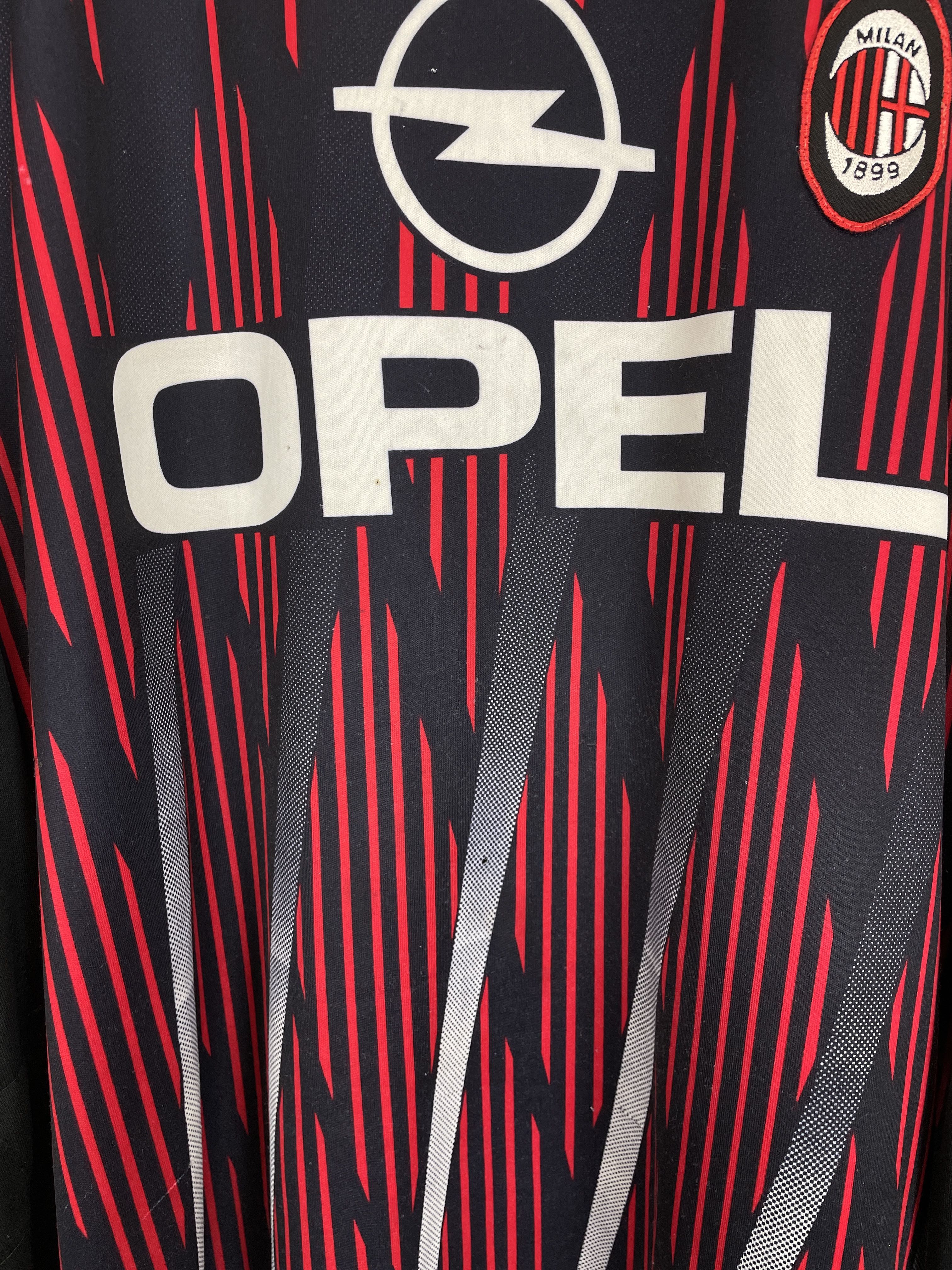 Shop 1996/97 AC MILAN ROSSI #1 GK SHIRT (M) LOTTO, classic football shirts, vintage football shirts & retro soccer jerseys at Cult Kits
