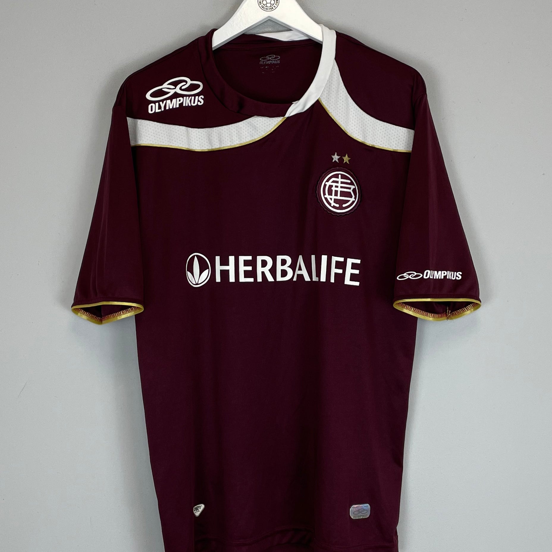 Shop 2010/11 CLUB ATLETICO LANUS HOME SHIRT (L) OLYMPIKUS, classic football shirts, vintage football shirts & retro soccer jerseys at Cult Kits