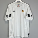 Shop 2001/02 REAL MADRID *CENTENARY* TRAINING SHIRT (L) ADIDAS, classic football shirts, vintage football shirts & retro soccer jerseys at Cult Kits