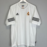 Shop 2001/02 REAL MADRID *CENTENARY* TRAINING SHIRT (L) ADIDAS, classic football shirts, vintage football shirts & retro soccer jerseys at Cult Kits