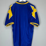 1996/97 Juventus away shirt by Kappa, XL size, featuring yellow stars on sleeves, brand new with tags, vintage football shirt.
