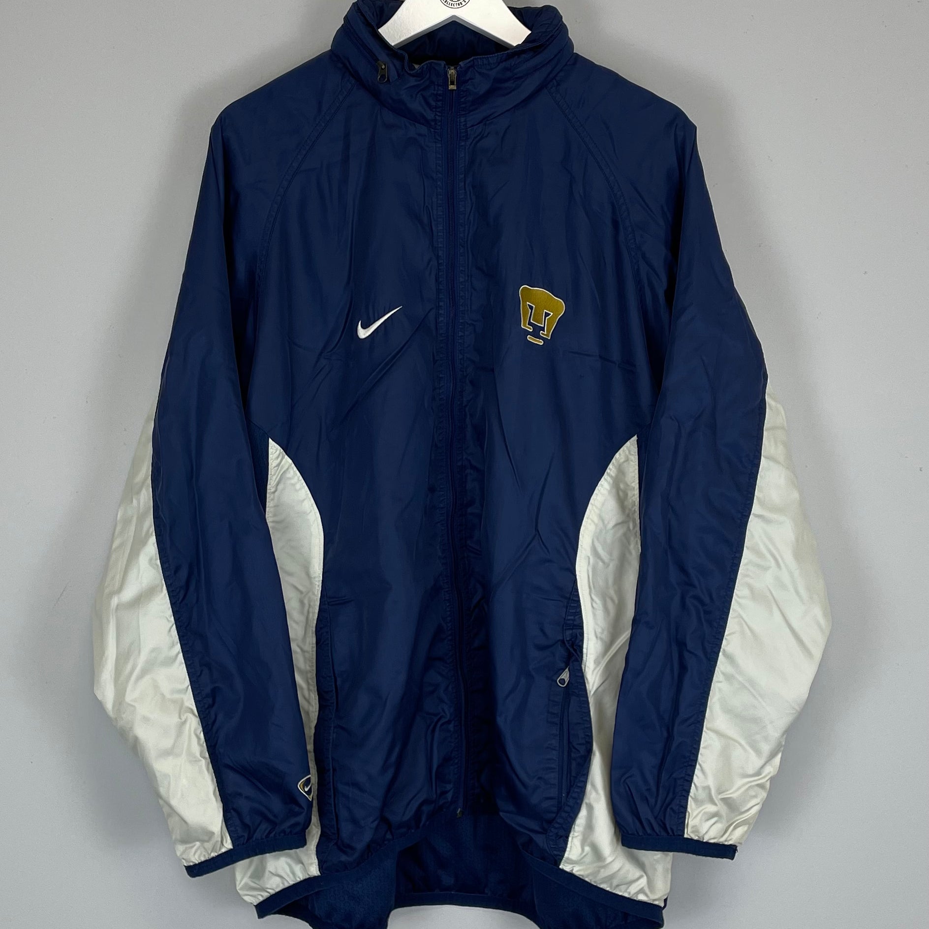 Shop 2001/02 UNAM PUMAS TRACK JACKET (L) NIKE, classic football shirts, vintage football shirts & retro soccer jerseys at Cult Kits