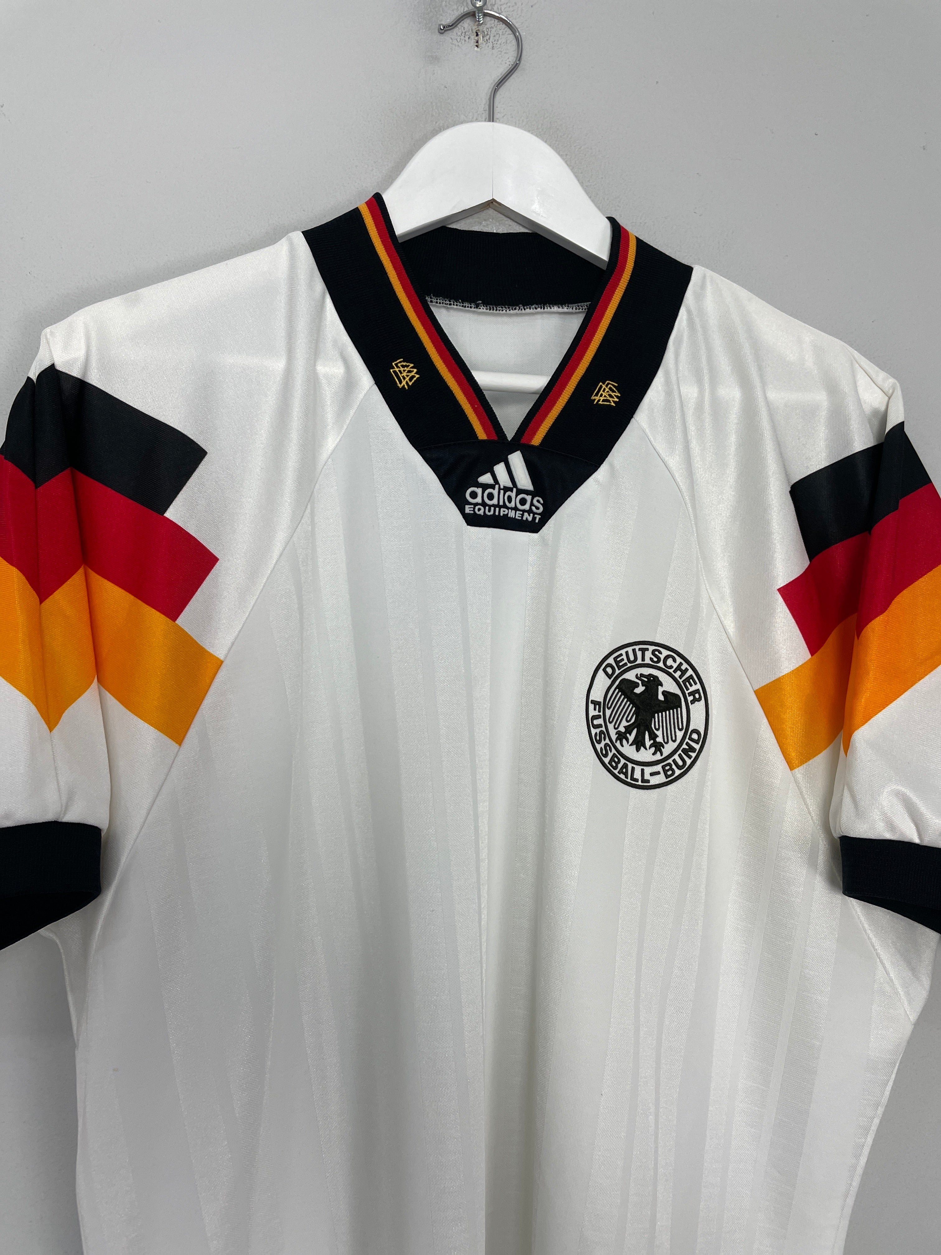Shop 1992/94 GERMANY HOME SHIRT (L) ADIDAS, classic football shirts, vintage football shirts & retro soccer jerseys at Cult Kits