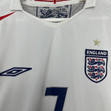Shop 2005/07 ENGLAND BECKHAM #7 HOME SHIRT (XL) UMBRO, classic football shirts, vintage football shirts & retro soccer jerseys at Cult Kits