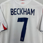 Shop 2005/07 ENGLAND BECKHAM #7 HOME SHIRT (XL) UMBRO, classic football shirts, vintage football shirts & retro soccer jerseys at Cult Kits