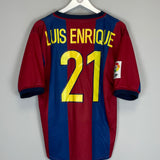 1998/99 BARCELONA LUIS ENRIQUE #21 HOME SHIRT (M) NIKE