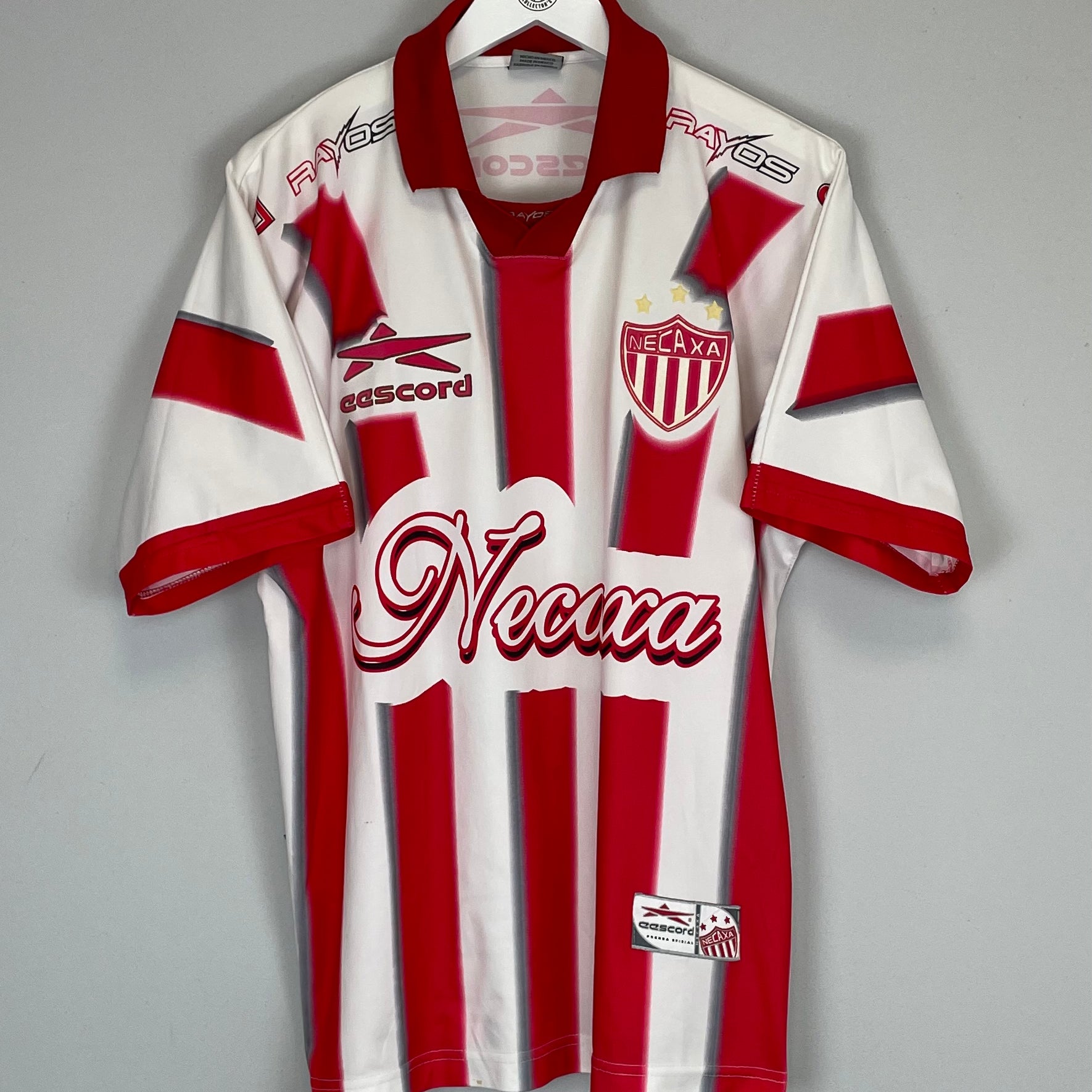 Shop 1995/96 NECAXA #9 HOME SHIRT (L) EESCORD, classic football shirts, vintage football shirts & retro soccer jerseys at Cult Kits