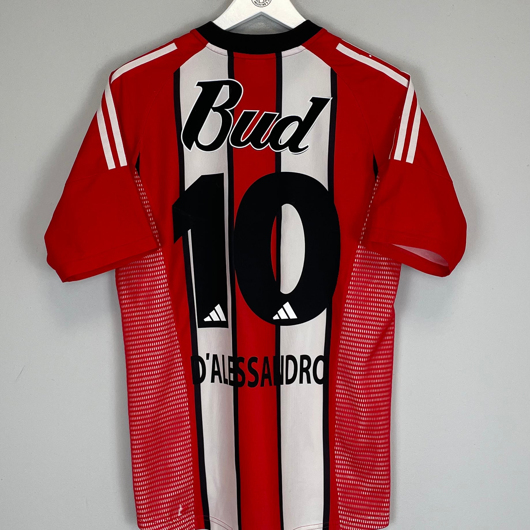 Shop 2002/03 RIVER PLATE D'ALESSANDRO #10 HOME SHIRT (S) ADIDAS, classic football shirts, vintage football shirts & retro soccer jerseys at Cult Kits