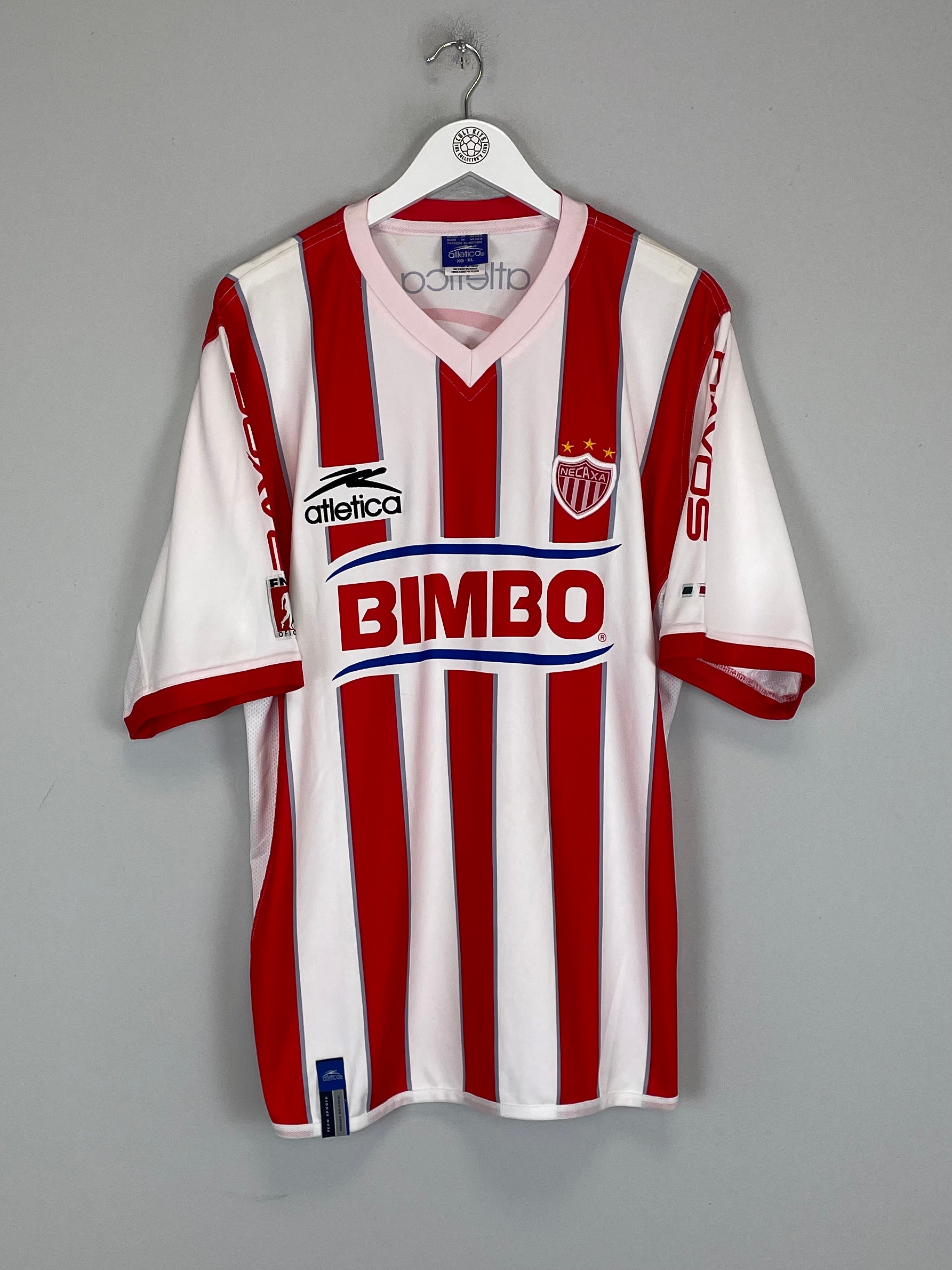 Shop 2001/02 NECAXA HOME SHIRT (XL) ATLETICA, classic football shirts, vintage football shirts & retro soccer jerseys at Cult Kits