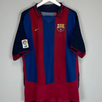 Shop 2003/04 BARCELONA RONALDINHO #10 HOME SHIRT (L) NIKE, classic football shirts, vintage football shirts & retro soccer jerseys at Cult Kits