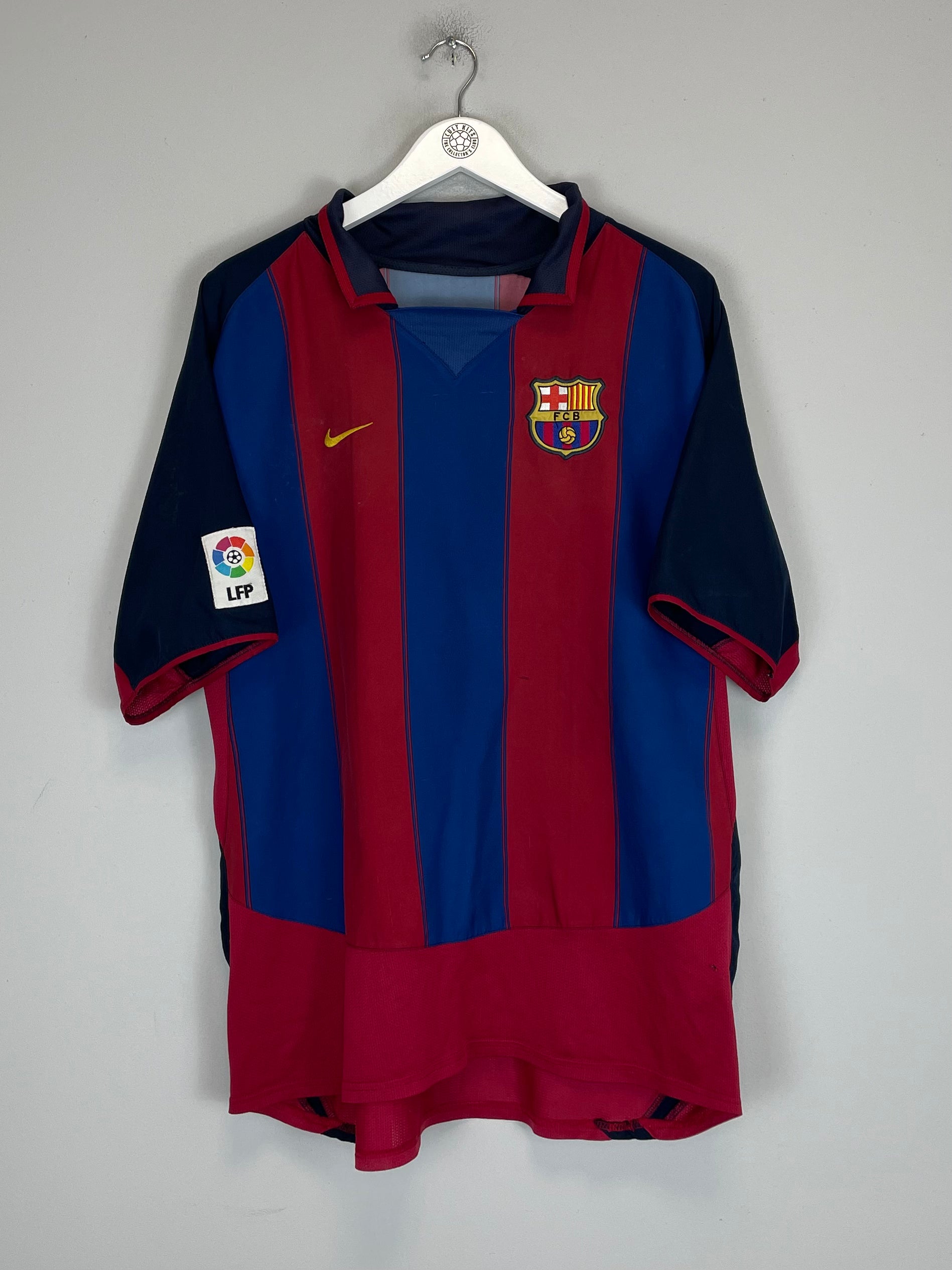 Shop 2003/04 BARCELONA RONALDINHO #10 HOME SHIRT (L) NIKE, classic football shirts, vintage football shirts & retro soccer jerseys at Cult Kits