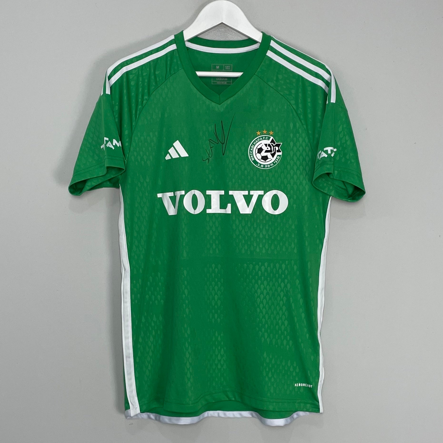 Shop 2023/24 MACCABI HAIFA *SIGNED* HOME SHIRT (M) ADIDAS, classic football shirts, vintage football shirts & retro soccer jerseys at Cult Kits