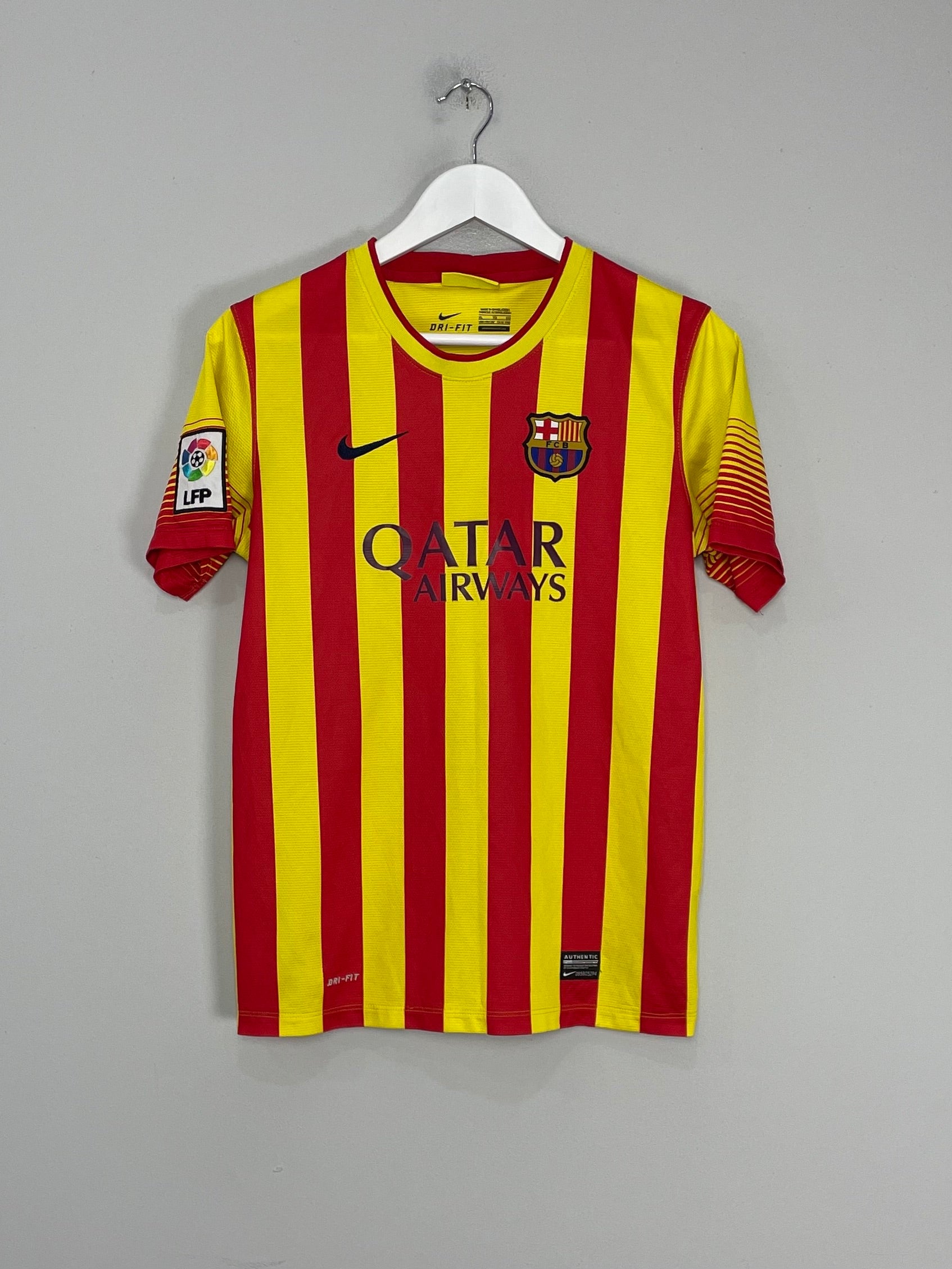 Shop 2013/14 BARCELONA AWAY SHIRT (XL.KIDS) NIKE, classic football shirts, vintage football shirts & retro soccer jerseys at Cult Kits