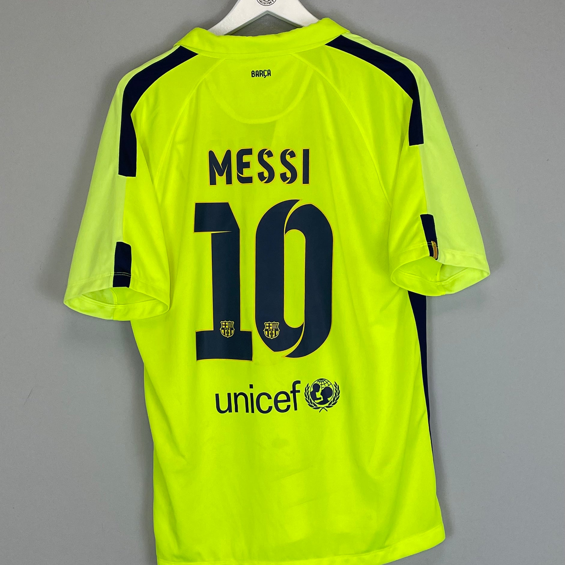 Shop 2014/15 BARCELONA MESSI #10 THIRD SHIRT (L) NIKE, classic football shirts, vintage football shirts & retro soccer jerseys at Cult Kits