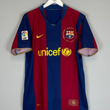 Shop 2007/08 BARCELONA MESSI #19 HOME SHIRT (L) NIKE, classic football shirts, vintage football shirts & retro soccer jerseys at Cult Kits