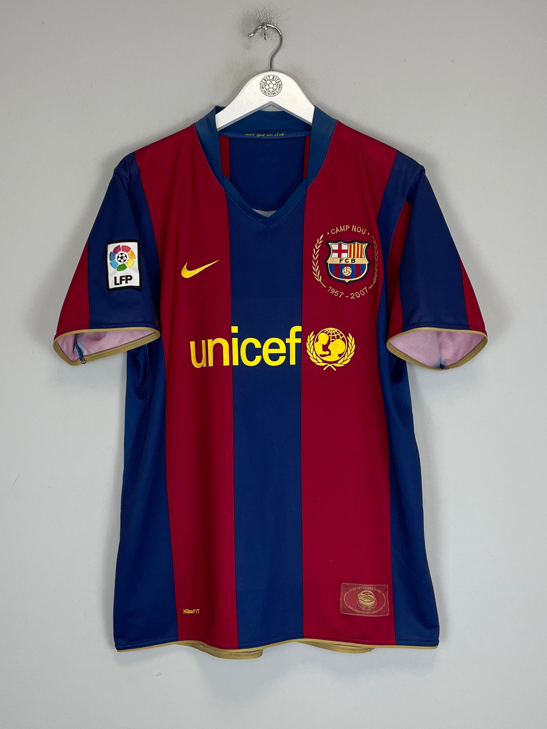 Shop 2007/08 BARCELONA MESSI #19 HOME SHIRT (L) NIKE, classic football shirts, vintage football shirts & retro soccer jerseys at Cult Kits