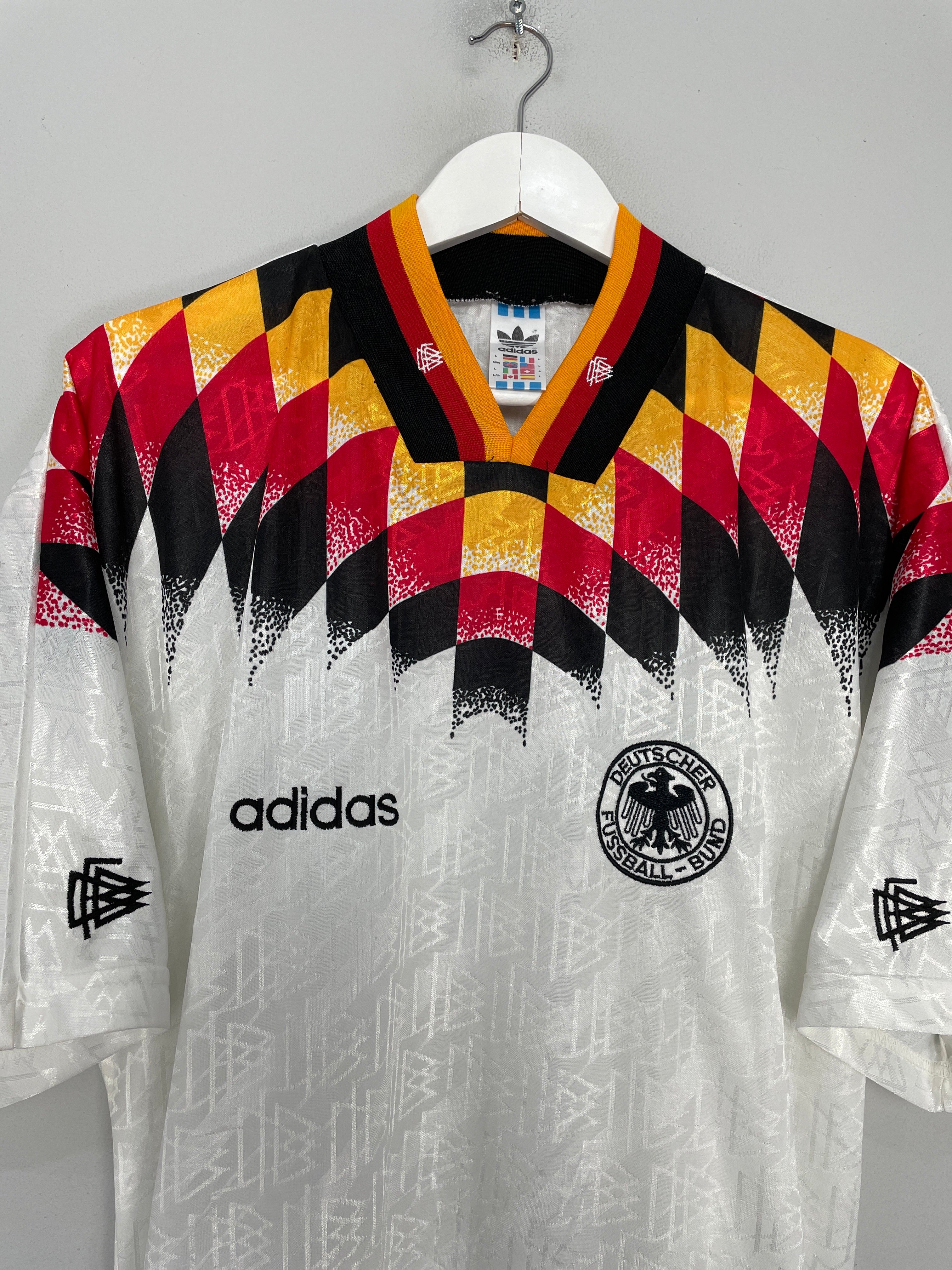 Shop 1994/96 GERMANY HOME SHIRT (L) ADIDAS, classic football shirts, vintage football shirts & retro soccer jerseys at Cult Kits