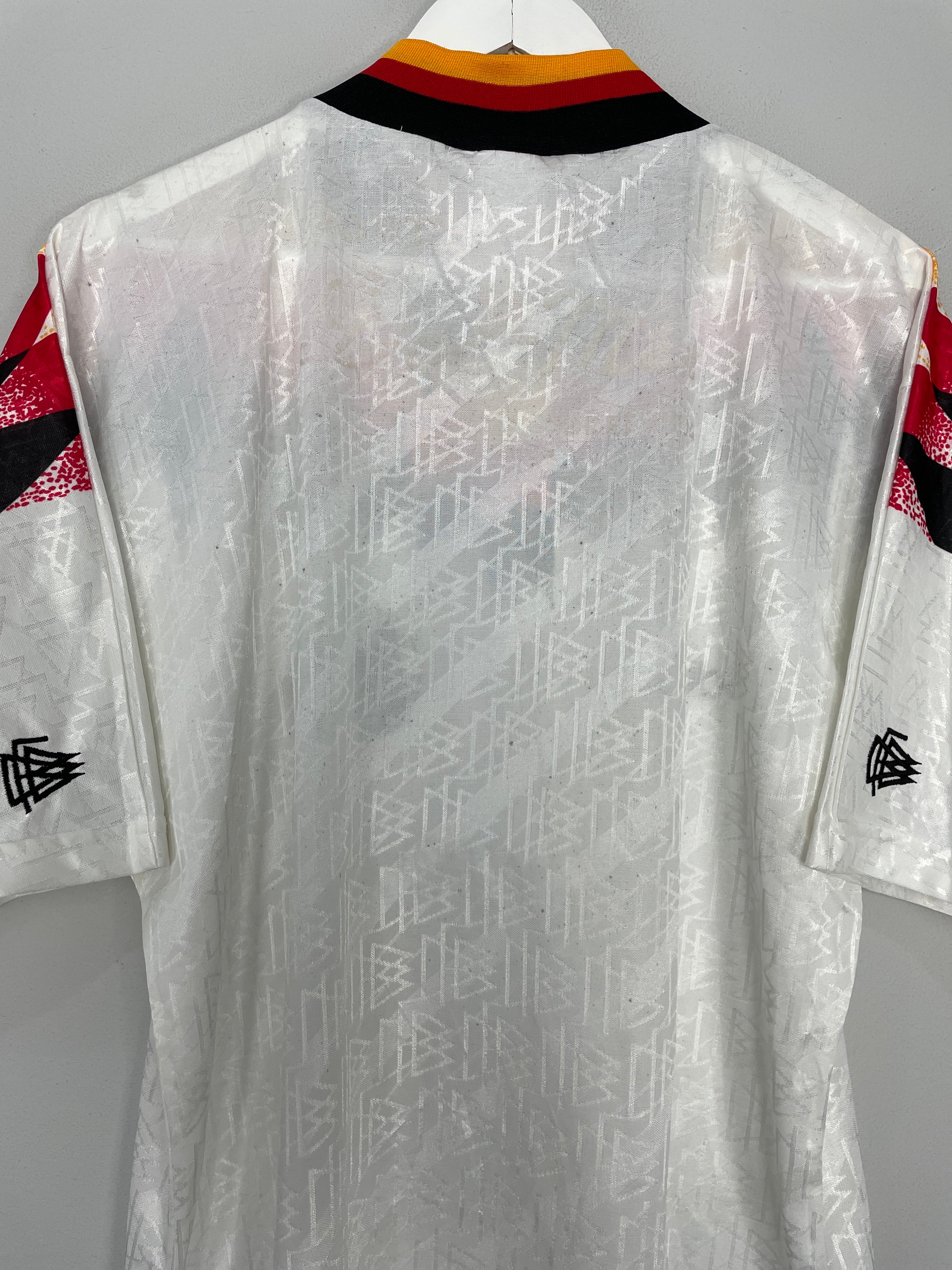 Shop 1994/96 GERMANY HOME SHIRT (L) ADIDAS, classic football shirts, vintage football shirts & retro soccer jerseys at Cult Kits