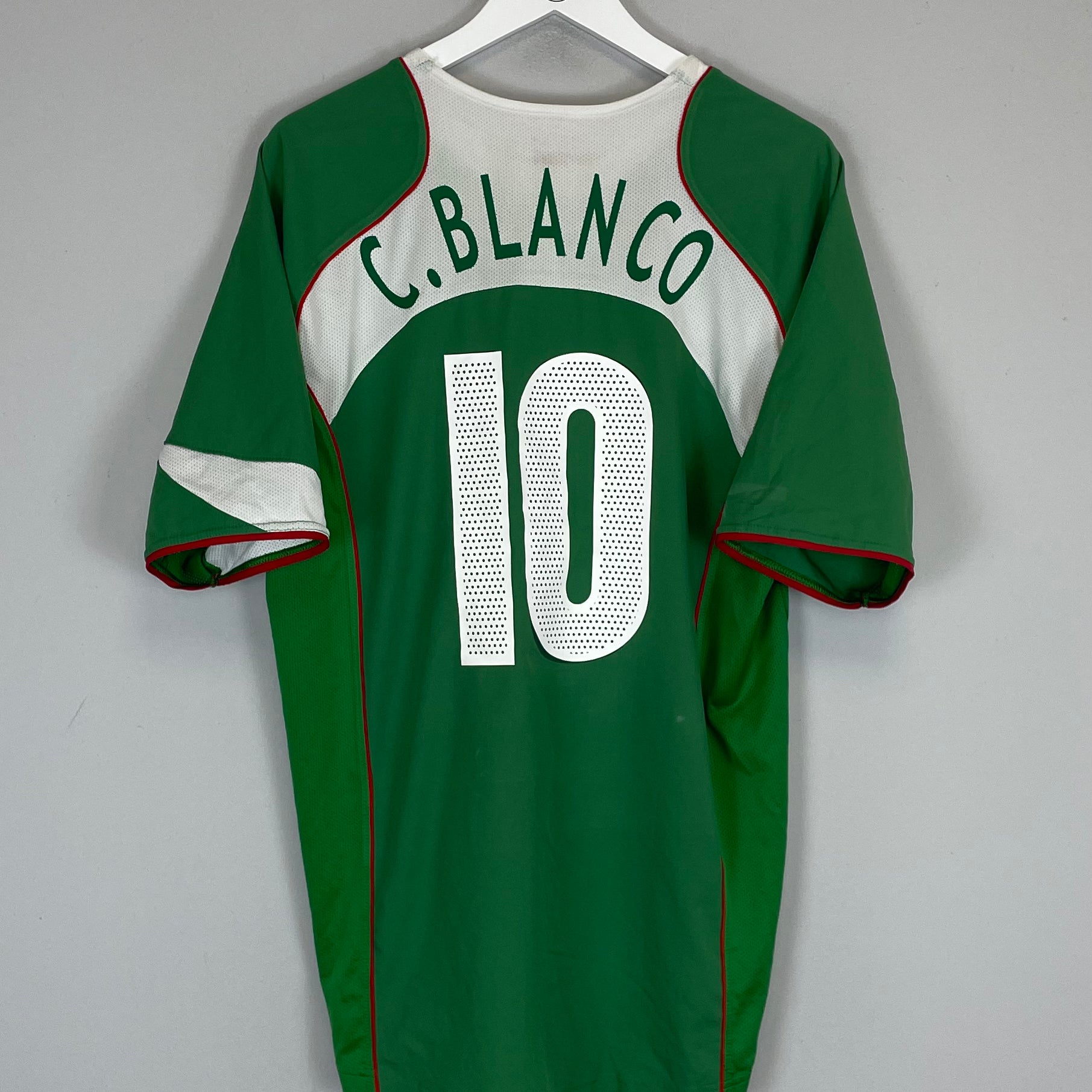 Shop 2004/06 MEXICO C.BLANCO #10 HOME SHIRT (XL) NIKE, classic football shirts, vintage football shirts & retro soccer jerseys at Cult Kits