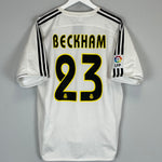 Shop 2003/04 REAL MADRID BECKHAM #23 HOME SHIRT (L) ADIDAS, classic football shirts, vintage football shirts & retro soccer jerseys at Cult Kits