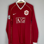 Shop 2006/07 MANCHESTER UNITED RONALDO #7 *PLAYER ISSUE* C/L L/S HOME SHIRT (XL) NIKE, classic football shirts, vintage football shirts & retro soccer jerseys at Cult Kits