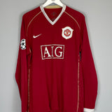Shop 2006/07 MANCHESTER UNITED RONALDO #7 *PLAYER ISSUE* C/L L/S HOME SHIRT (XL) NIKE, classic football shirts, vintage football shirts & retro soccer jerseys at Cult Kits