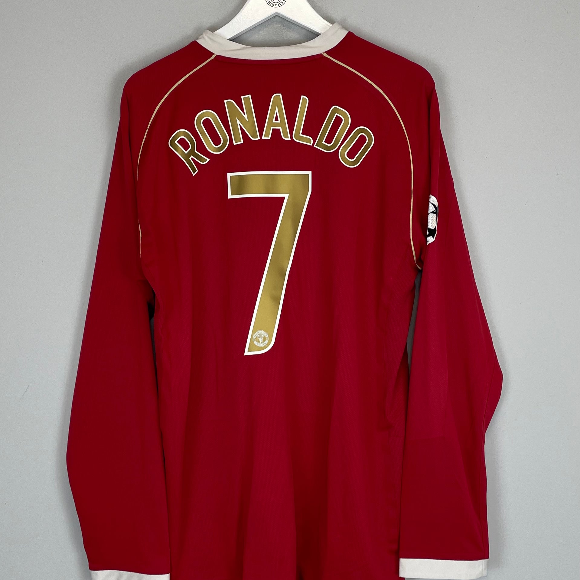 Shop 2006/07 MANCHESTER UNITED RONALDO #7 *PLAYER ISSUE* C/L L/S HOME SHIRT (XL) NIKE, classic football shirts, vintage football shirts & retro soccer jerseys at Cult Kits