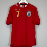 Shop 2006/08 ENGLAND BECKHAM #7 AWAY SHIRT (M) UMBRO, classic football shirts, vintage football shirts & retro soccer jerseys at Cult Kits