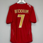 Shop 2006/08 ENGLAND BECKHAM #7 AWAY SHIRT (M) UMBRO, classic football shirts, vintage football shirts & retro soccer jerseys at Cult Kits