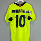 2005/06 BARCELONA RONALDINHO #10 AWAY SHIRT (M) NIKE