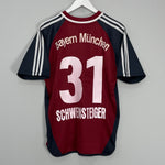 2001/02 BAYERN MUNICH SCHWEINSTEIGER #31 HOME SHIRT (M) ADIDAS