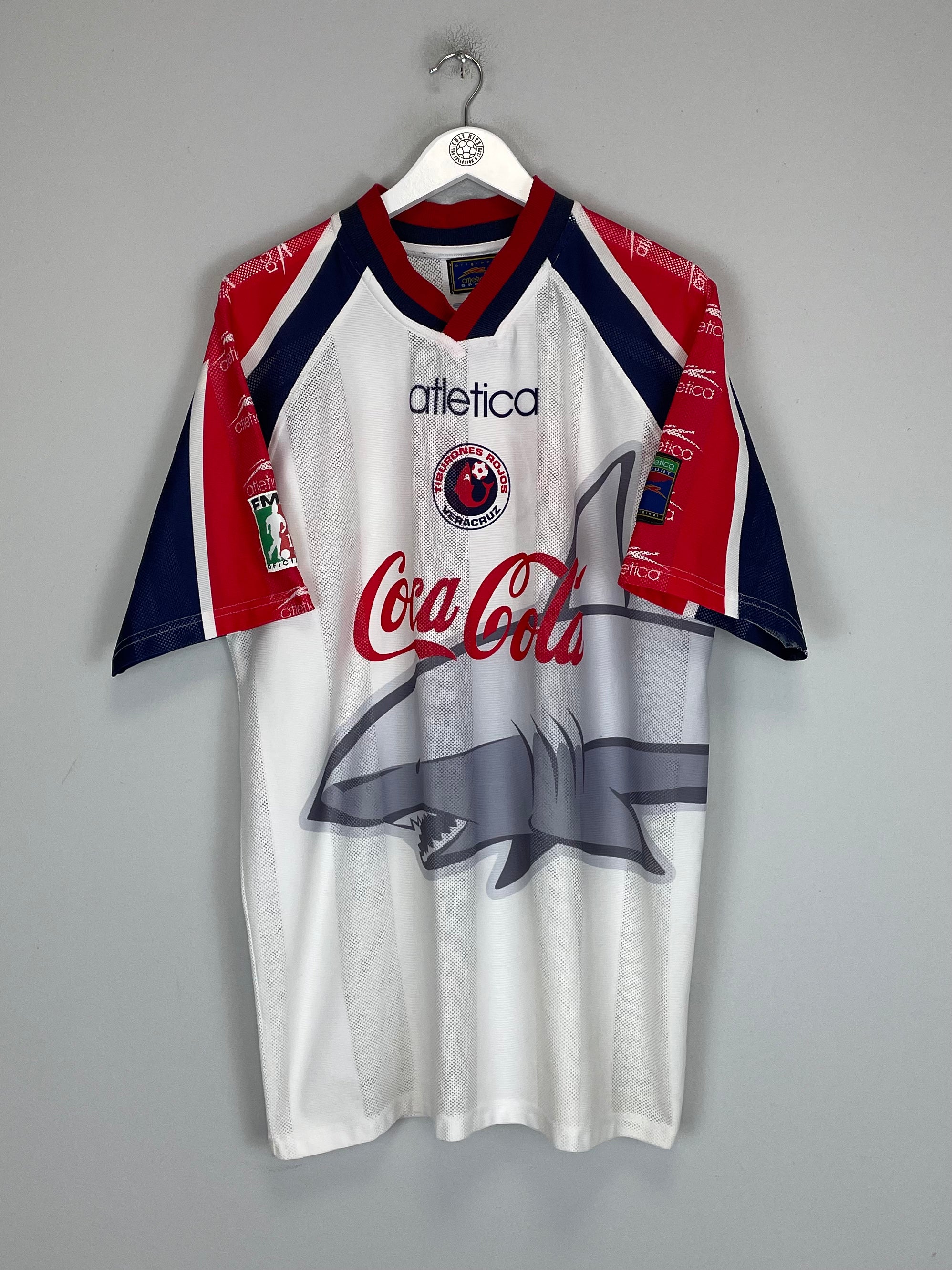 Shop 1998/99 TIBURONES VERACRUZ AWAY SHIRT (XL) ATLETICA, classic football shirts, vintage football shirts & retro soccer jerseys at Cult Kits