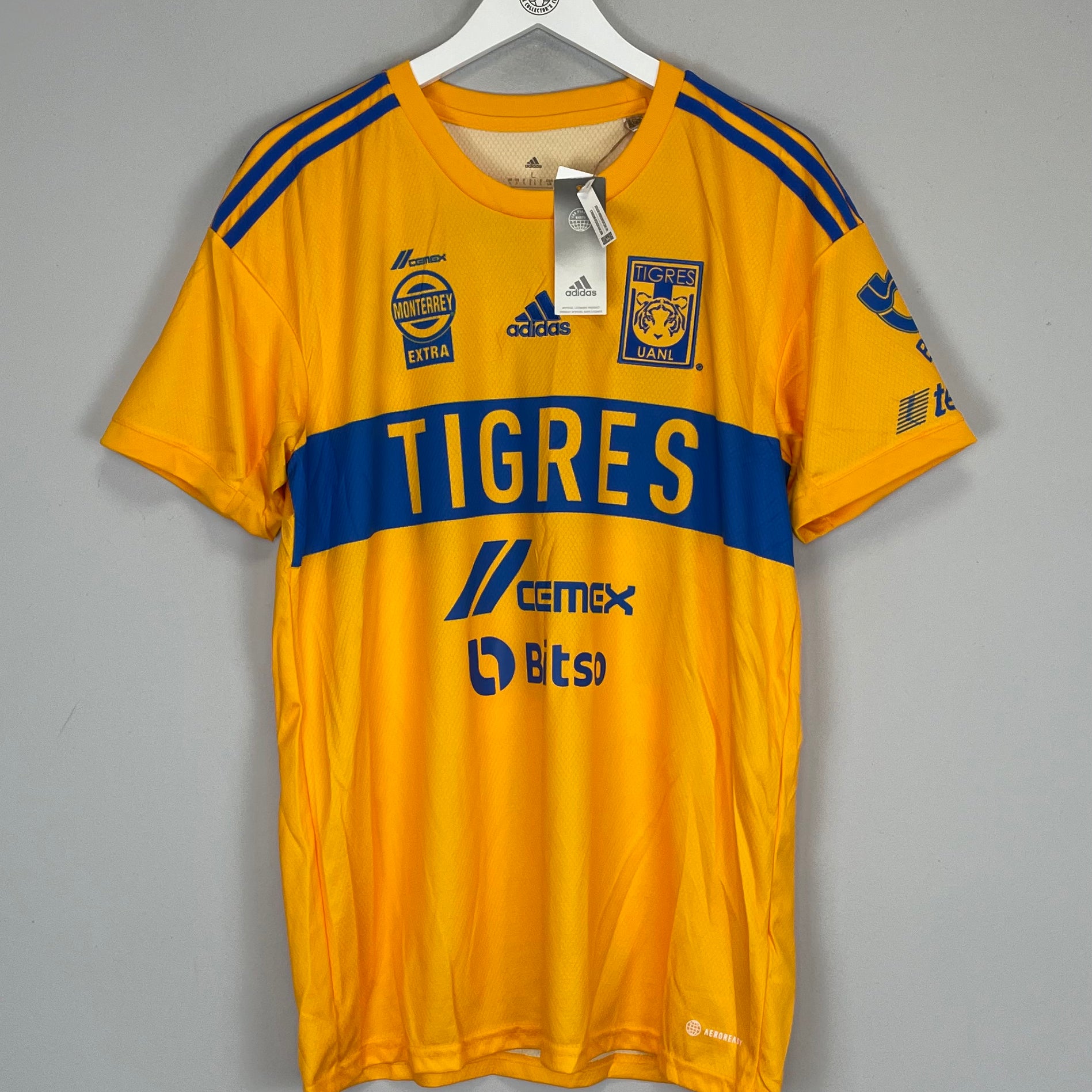 Shop 2022/23 TIGRES VELA #15 *BNWT* HOME SHIRT (L) ADIDAS, classic football shirts, vintage football shirts & retro soccer jerseys at Cult Kits