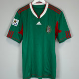 2010 MEXICO C.BLANCO #10 *SQUAD SIGNED* HOME SHIRT (L) ADIDAS