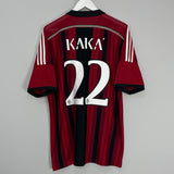 Shop 2014/15 AC MILAN KAKA #22 HOME SHIRT (XL) ADIDAS, classic football shirts, vintage football shirts & retro soccer jerseys at Cult Kits