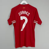 Shop 2013/14 LIVERPOOL SUAREZ #7 HOME SHIRT (M) WARRIOR, classic football shirts, vintage football shirts & retro soccer jerseys at Cult Kits