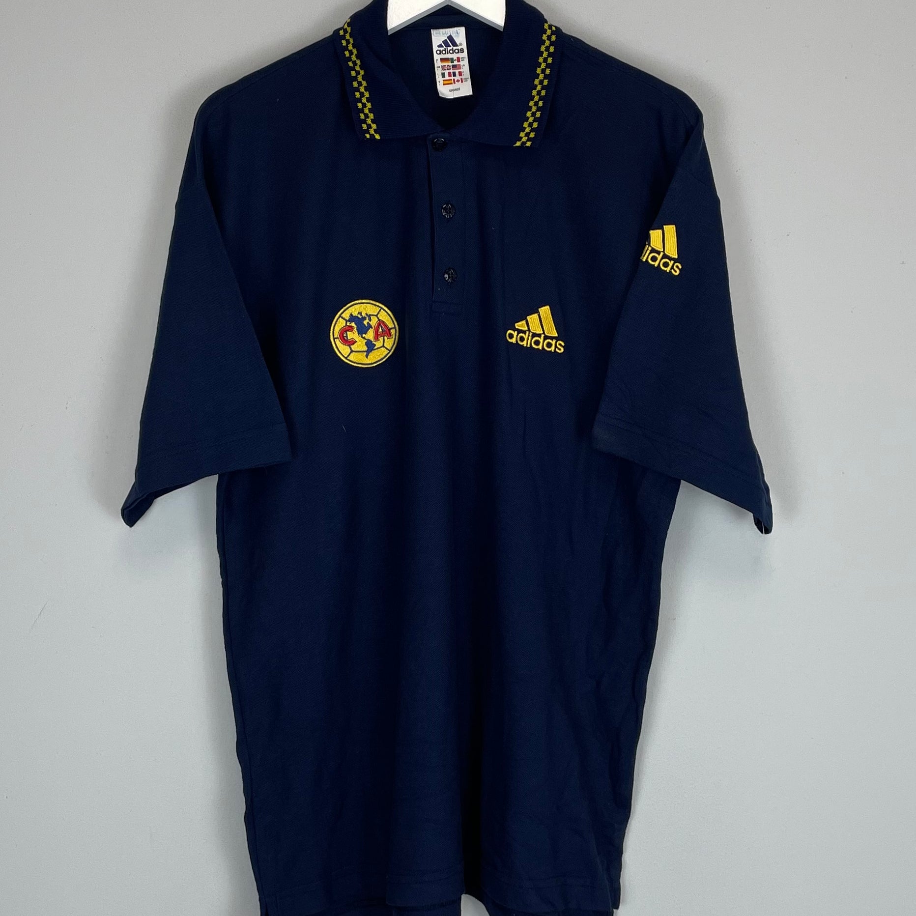 Shop 1999/00 CLUB AMERICA POLO SHIRT (L) ADIDAS, classic football shirts, vintage football shirts & retro soccer jerseys at Cult Kits