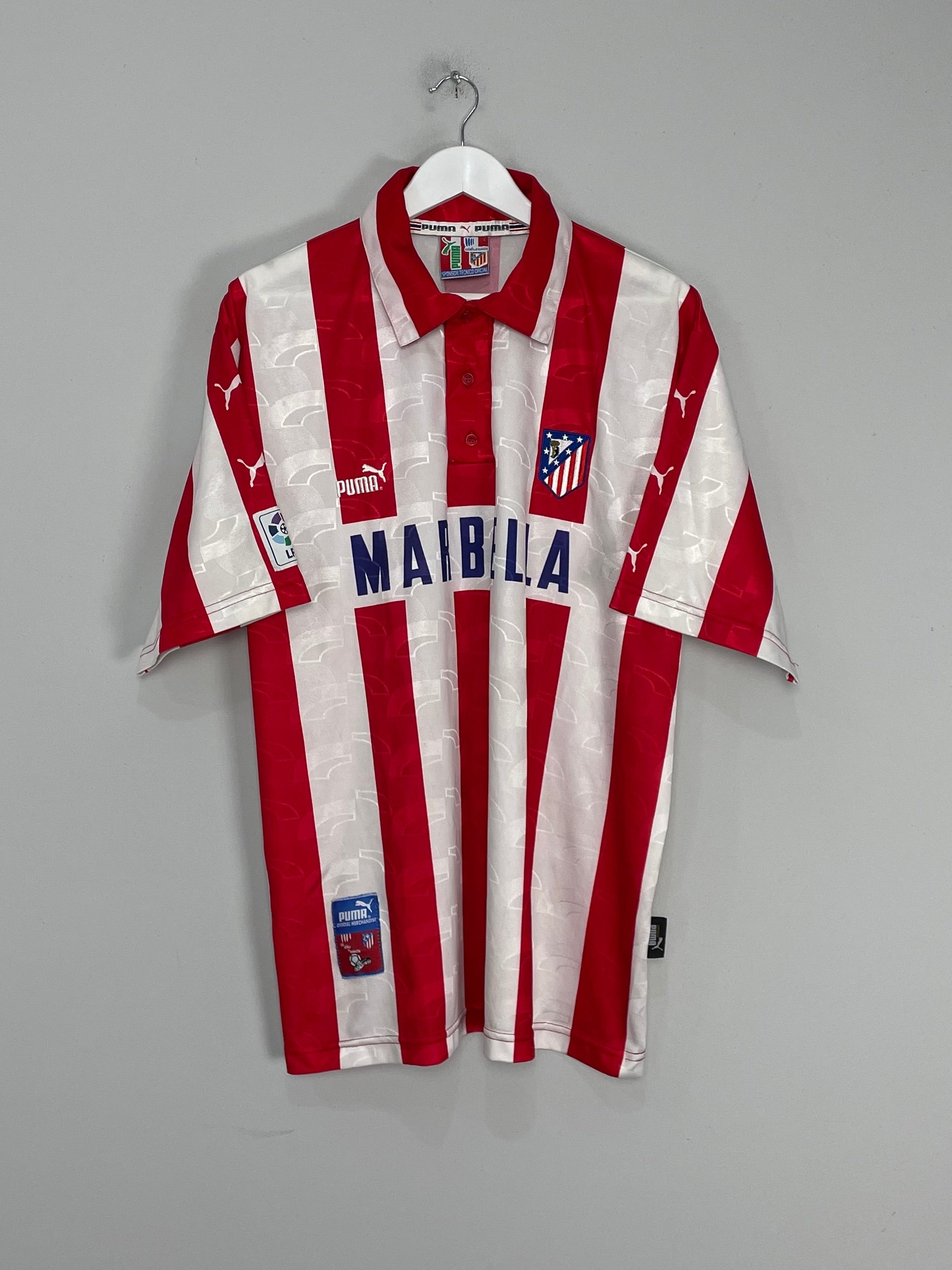 Shop 1997/98 ATLETICO MADRID HOME SHIRT (XL) PUMA, classic football shirts, vintage football shirts & retro soccer jerseys at Cult Kits