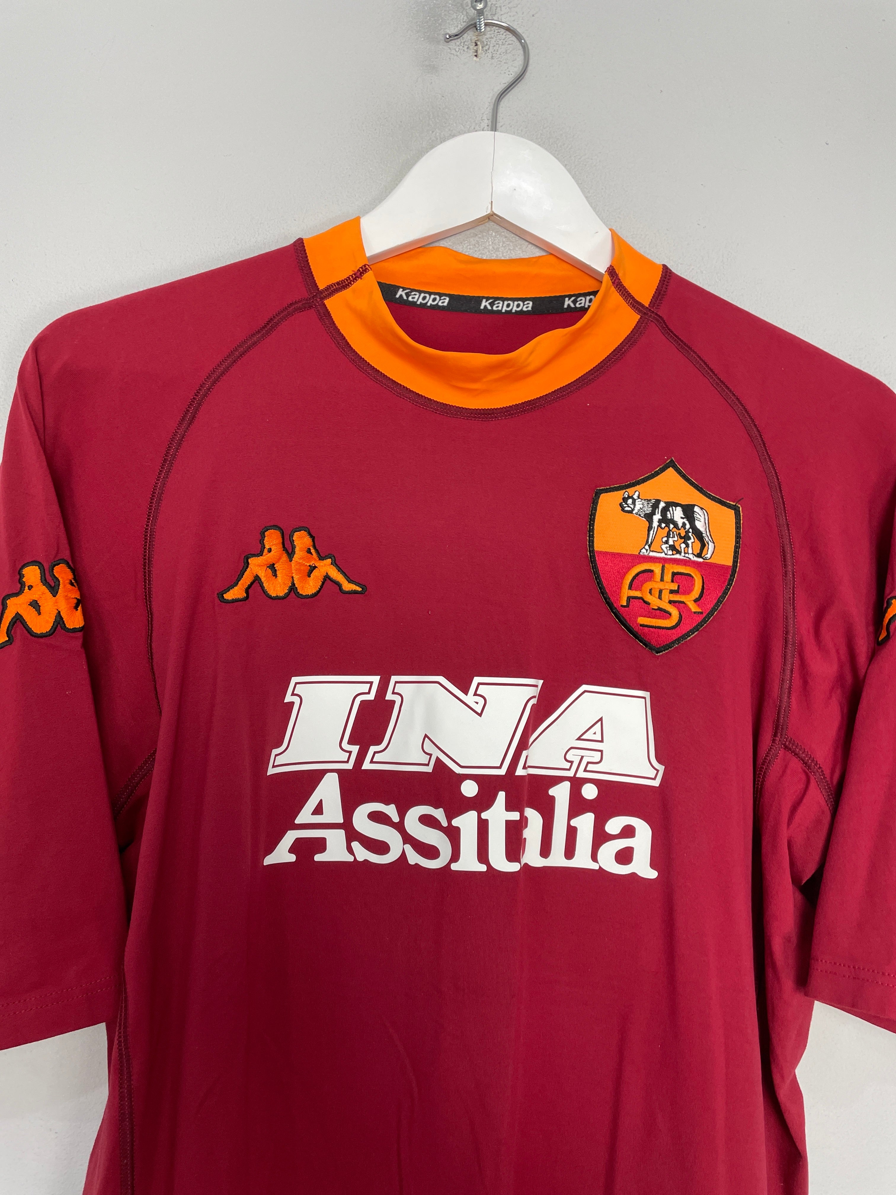 Shop 2000/01 ROMA BATISTUTA #18 HOME SHIRT (XXL) KAPPA, classic football shirts, vintage football shirts & retro soccer jerseys at Cult Kits