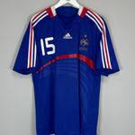Shop 2007/08 FRANCE THURAM #15 HOME SHIRT (L) ADIDAS, classic football shirts, vintage football shirts & retro soccer jerseys at Cult Kits