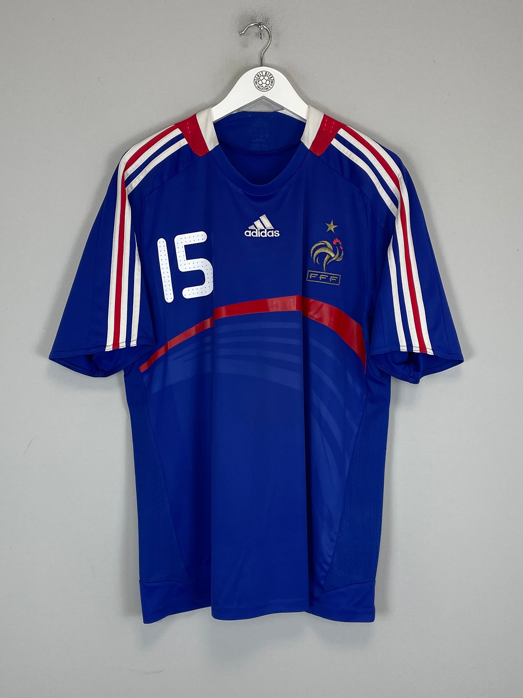 Shop 2007/08 FRANCE THURAM #15 HOME SHIRT (L) ADIDAS, classic football shirts, vintage football shirts & retro soccer jerseys at Cult Kits