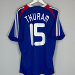Shop 2007/08 FRANCE THURAM #15 HOME SHIRT (L) ADIDAS, classic football shirts, vintage football shirts & retro soccer jerseys at Cult Kits