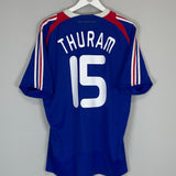 Shop 2007/08 FRANCE THURAM #15 HOME SHIRT (L) ADIDAS, classic football shirts, vintage football shirts & retro soccer jerseys at Cult Kits